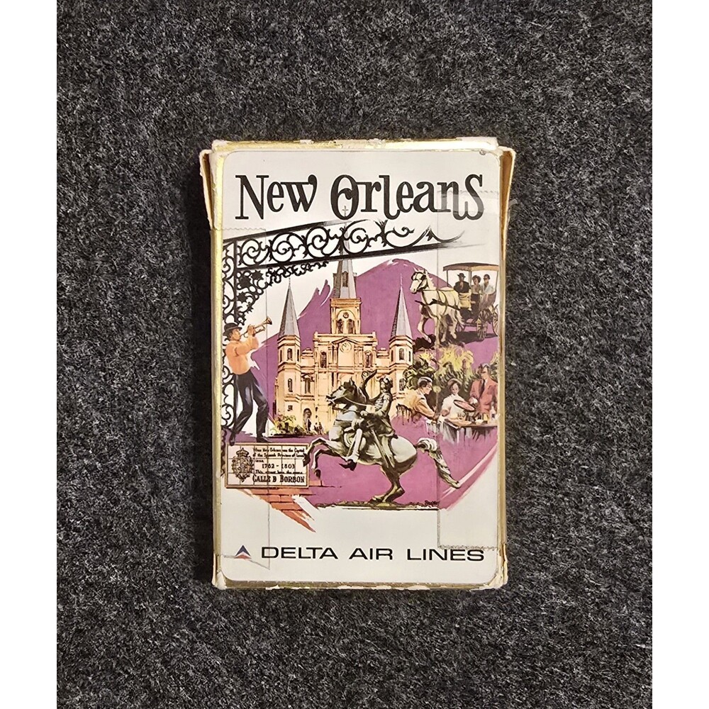 DELTA AIR LINES - Playing Cards - “NEW ORLEANS” Aviation Collectible Memorabilia